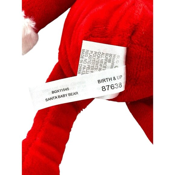 Baby Ganz Plush Teddy Bear Rattle Christmas Red Santa Elf 12" Stuffed Animal - Picture 10 of 11